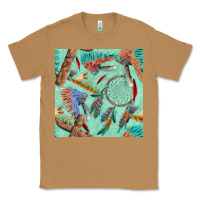 Toasted Coconut pipe tomahawk dreamcatcher headdress seamless patt Classic Tee - FaDigitalArtStudio