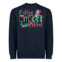 Navy coffee nurse repeat Heavyweight Sweatshirt - RanaPortraitStore