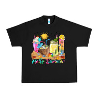Black hello summer drinks Urban Heavy Tee - texasbilliewilder