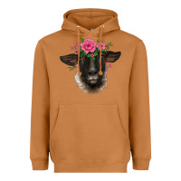 Meerkat suffolk ewe sheep with floral headdress Heavyweight Hoodie - BarkalooDesign