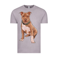 Vintage Zinc brown pitbull Vintage Tee - RanaPortraitStore