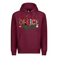 Burgundy very merry office squad Premium Hoodie - MaliasSmallBusiness