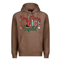 Chestnut very merry office squad Premium Hoodie - MaliasSmallBusiness