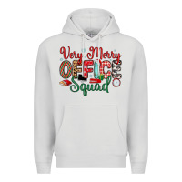 Dove Grey very merry office squad Premium Hoodie - MaliasSmallBusiness