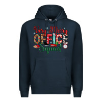Navy very merry office squad Premium Hoodie - MaliasSmallBusiness
