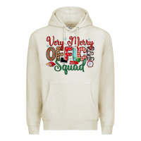 Oatmeal Heather very merry office squad Premium Hoodie - MaliasSmallBusiness