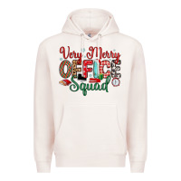 Pale Pink very merry office squad Premium Hoodie - MaliasSmallBusiness