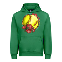 Emerald Western Softball With Roses Urban Hoodie - LillyAllenDesigns