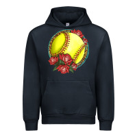 Navy Western Softball With Roses Urban Hoodie - LillyAllenDesigns