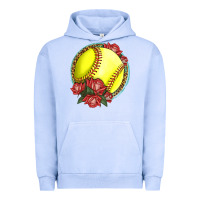 Pigment Grape Ice Western Softball With Roses Urban Hoodie - LillyAllenDesigns