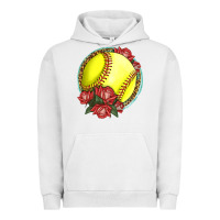 Pigment Lunar Rock Western Softball With Roses Urban Hoodie - LillyAllenDesigns