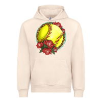Sandshell Western Softball With Roses Urban Hoodie - LillyAllenDesigns