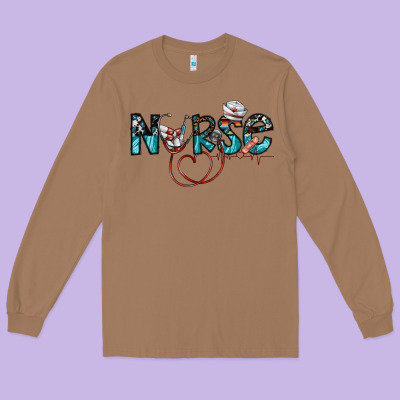 Nurse Long Sleeve Tee Designed By Sublimationcraftshop