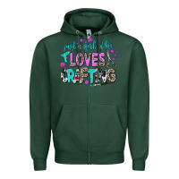 Sports Green just a girl who loves crafting Zipper Hoodie - AdoDesignShop