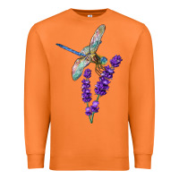 Carrot Dragonfly With Lavender Premium Sweatshirt - LillyAllenDesigns