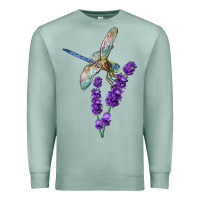 Seafoam Dragonfly With Lavender Premium Sweatshirt - LillyAllenDesigns