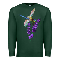 Sports Green Dragonfly With Lavender Premium Sweatshirt - LillyAllenDesigns