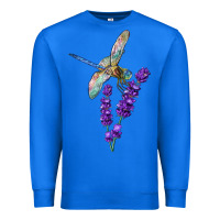 True Royal Dragonfly With Lavender Premium Sweatshirt - LillyAllenDesigns