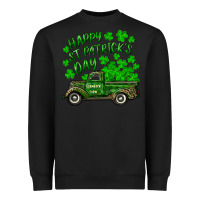 Black happy st. patricks day shamrock farm truck Heavyweight Sweatshirt - RanaPortraitStore
