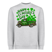 Happy St. Patricks Day Shamrock Farm Truck Heavyweight Sweatshirt | Teevron