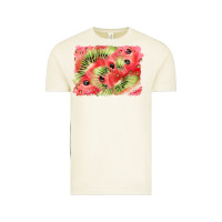 Vintage Arctic watermelon strawberry kiwi background Vintage Tee - BarkalooDesign