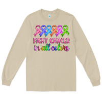Mushroom fight cancer in all colors Long Sleeve Tee - HRA Design Shop