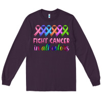Plum fight cancer in all colors Long Sleeve Tee - HRA Design Shop