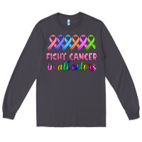 Smoke fight cancer in all colors Long Sleeve Tee - HRA Design Shop