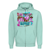 Seafoam eat sleep craft repeat Zipper Hoodie - AdoDesignShop