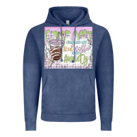 Vintage Denim fueled by iced coffee and anxiety Vintage Hoodie - MaliasSmallBusiness
