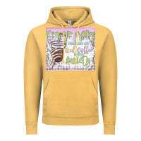Vintage Mustard fueled by iced coffee and anxiety Vintage Hoodie - MaliasSmallBusiness