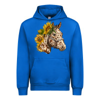 Cobalt appaloosa horse with sunflowers Urban Hoodie - LillyAllenDesigns