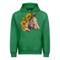 Emerald appaloosa horse with sunflowers Urban Hoodie - LillyAllenDesigns