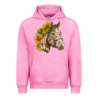 Fuchsia Pink appaloosa horse with sunflowers Urban Hoodie - LillyAllenDesigns
