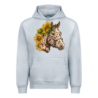 Heather Grey appaloosa horse with sunflowers Urban Hoodie - LillyAllenDesigns