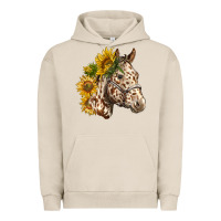 Pigment French Oak appaloosa horse with sunflowers Urban Hoodie - LillyAllenDesigns