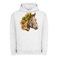 Pigment Lunar Rock appaloosa horse with sunflowers Urban Hoodie - LillyAllenDesigns