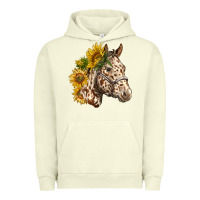 Pigment Pistachio appaloosa horse with sunflowers Urban Hoodie - LillyAllenDesigns