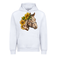 White appaloosa horse with sunflowers Urban Hoodie - LillyAllenDesigns