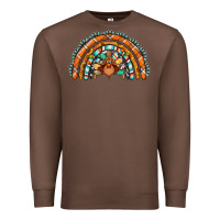 Chestnut turquoise thanksgiving turkey rainbow Premium Sweatshirt - Jasminsmagicworld
