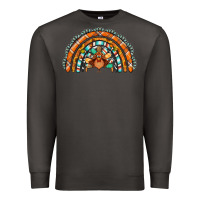 Smoke turquoise thanksgiving turkey rainbow Premium Sweatshirt - Jasminsmagicworld