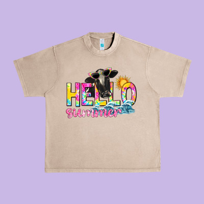 Hello Summer Urban Heavy Tee Designed By Texasbilliewilder