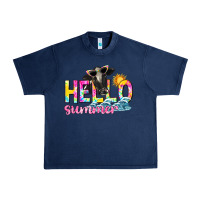 Navy hello summer Urban Heavy Tee - texasbilliewilder