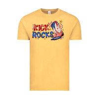 Vintage Mustard kick rocks cowboy boots fourth of july Vintage Tee - texasbilliewilder