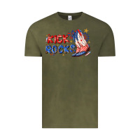 Vintage Olive kick rocks cowboy boots fourth of july Vintage Tee - texasbilliewilder