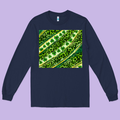 St. Patrick's Day Leopard Tumbler Long Sleeve Tee Designed By Neo Western