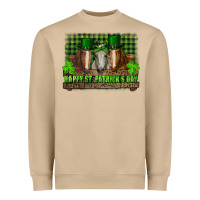 Mushroom happy st. patricks day horses with leprechaun Heavyweight Sweatshirt - RanaPortraitStore