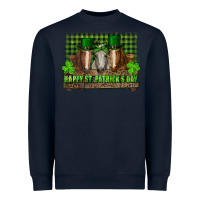 Navy happy st. patricks day horses with leprechaun Heavyweight Sweatshirt - RanaPortraitStore