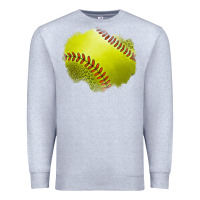 Heather Grey leopard softball patch Premium Sweatshirt - Jasminsmagicworld