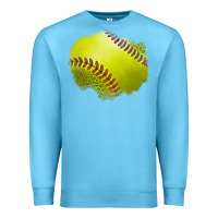 Ocean Blue leopard softball patch Premium Sweatshirt - Jasminsmagicworld